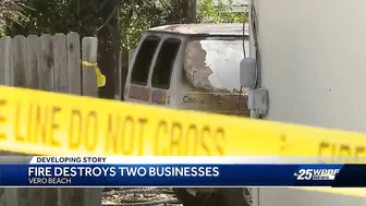 Businesses destroyed in Vero Beach fire