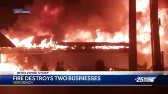 Businesses destroyed in Vero Beach fire