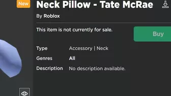 FREE ACCESSORY! HOW TO GET Neck Pillow - Tate McRae! (ROBLOX Tate McRae Concert Experience)