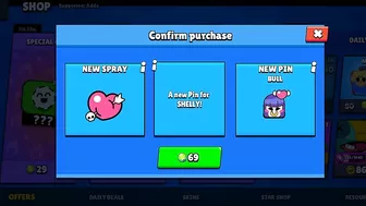 New love ❤️ pin for Shelly and bull. And love spray ☺️. Brawl Stars. ✌️