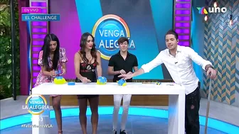 ¡Nuestros conductores intentaron un challenge con globo y agua! | Venga La Alegría