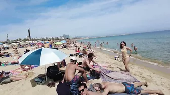 Barcelona Beach Walk - SPAIN - Beach Nova Icaria - May 2022