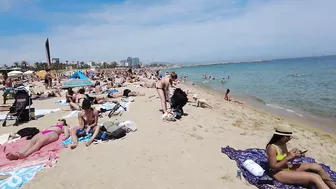 Barcelona Beach Walk - SPAIN - Beach Nova Icaria - May 2022