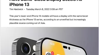 iPhone 14 - THINNER BEZELS ON ALL MODELS?