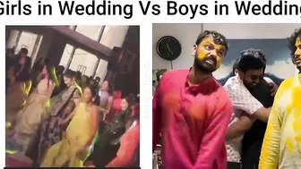 Girls in wedding Vs boys in wedding || funny meme