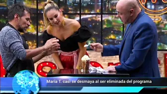 María T. casi se desmaya al ser eliminada del Masterchef Celebrity Colombia