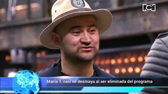 María T. casi se desmaya al ser eliminada del Masterchef Celebrity Colombia