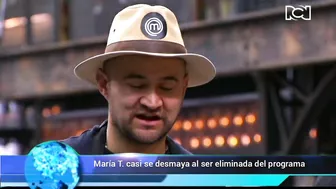 María T. casi se desmaya al ser eliminada del Masterchef Celebrity Colombia