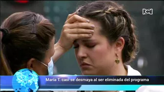 María T. casi se desmaya al ser eliminada del Masterchef Celebrity Colombia