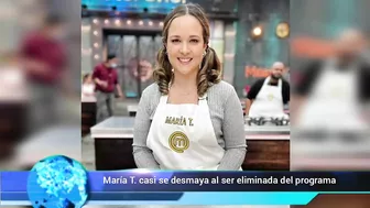 María T. casi se desmaya al ser eliminada del Masterchef Celebrity Colombia