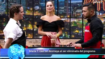 María T. casi se desmaya al ser eliminada del Masterchef Celebrity Colombia