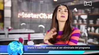 María T. casi se desmaya al ser eliminada del Masterchef Celebrity Colombia