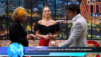 María T. casi se desmaya al ser eliminada del Masterchef Celebrity Colombia