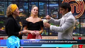 María T. casi se desmaya al ser eliminada del Masterchef Celebrity Colombia