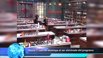 María T. casi se desmaya al ser eliminada del Masterchef Celebrity Colombia