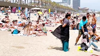 Beach Barceloneta / Barcelona beach walk 2022????????????️Spain best beaches