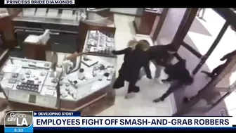 Employees fight off smash-and-grab robbers in Huntington Beach