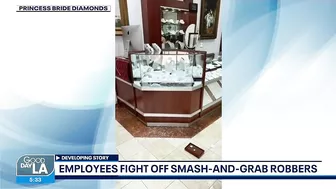 Employees fight off smash-and-grab robbers in Huntington Beach