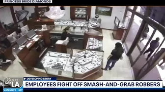 Employees fight off smash-and-grab robbers in Huntington Beach