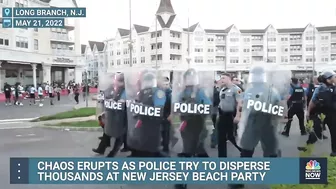 Watch: Chaos Erupts As Police Disperse Thousands On New Jersey Beach