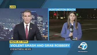 Store employees fight off hammer-swinging thieves during Newport Beach smash-and-grab robbery | ABC7