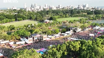 Thousands flock to Darwin's Mindil Beach for Bass in the Grass | ABC News