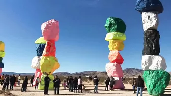 Travel Vlog:  Seven Magic Mountains, Las Vegas, Nevada USA