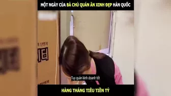 Một ngày của bà chủ quán ăn xinh đẹp Hàn Quốc, tiêu cả Tỷ hàng tháng | LT Review