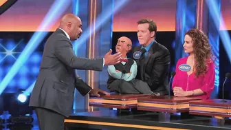 FAMOUS Ventriloquist Jeff Dunham & His Puppet Walter Take On Celebrity Family Feud With STEVE HARVEY