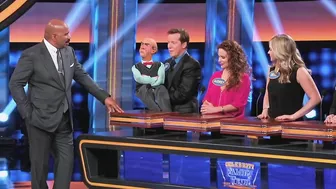 FAMOUS Ventriloquist Jeff Dunham & His Puppet Walter Take On Celebrity Family Feud With STEVE HARVEY