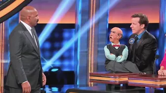 FAMOUS Ventriloquist Jeff Dunham & His Puppet Walter Take On Celebrity Family Feud With STEVE HARVEY