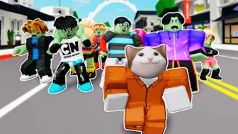 ZOMBIES APOCALYPSE - Pop Cat BALEGOO in ROBLOX Brookhaven ????RP Funny Moments