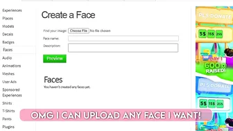 YOU CAN MAKE FACES IN ROBLOX?? ????