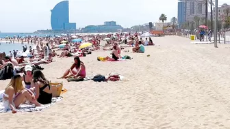 Barcelona beach walk 2022 / beach Barceloneta ????️????????Spain best beaches