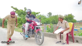 Must Watch New Funny Video New Comedy Video 2022 Try To Not Laugh Epi 2 Police V/S Biker by BFM