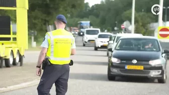 Snelweg A12 compleet afgezet voor grote grenscontrole