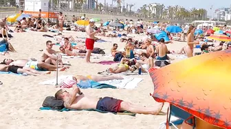 Barcelona beach walk 2022 / Beach Bogadell ????????????️Spain best beaches