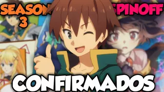 KONOSUBA 3° TEMPORADA E ANIME SPINOFF DA MEGUMIN CONFIRMADOS!!!