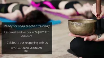 YOGA TEACHER TRAINING 40% OFF - BALI BEACH ISLAND