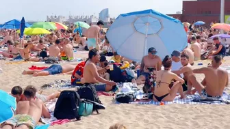 Barcelona beach walk 2022-beach Bogadell ????????????️Spain best beaches