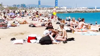 Beach Barceloneta / Barcelona beach walk 2022????????????️Spain best beaches