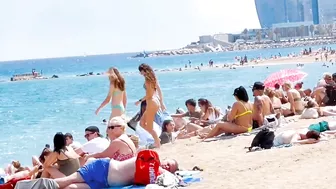 Beach Barceloneta / Barcelona beach walk 2022????????????️Spain best beaches