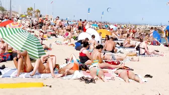 Beach Bogadell / Barcelona beach walk 2022 - Spain best beaches