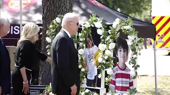 Pres. Biden and first lady travel to Uvalde to honor victims of shooting at Robb Elementary