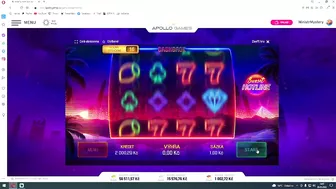 POSLEDNÍ FREE SPINY NA APOLLU • SUNSET HOTLINE • APOLLO GAMES ONLINE CASINO