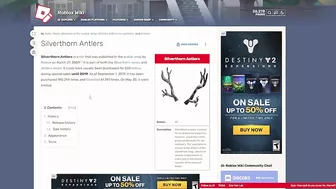 The Silverthorn Antlers Went Limited In Roblox!