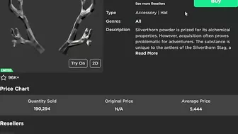 The Silverthorn Antlers Went Limited In Roblox!