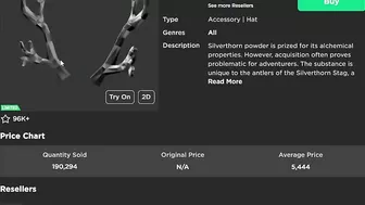 The Silverthorn Antlers Went Limited In Roblox!