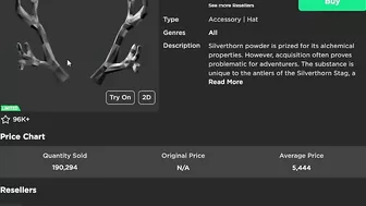 The Silverthorn Antlers Went Limited In Roblox!