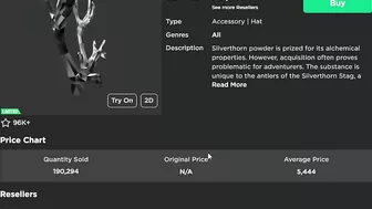 The Silverthorn Antlers Went Limited In Roblox!